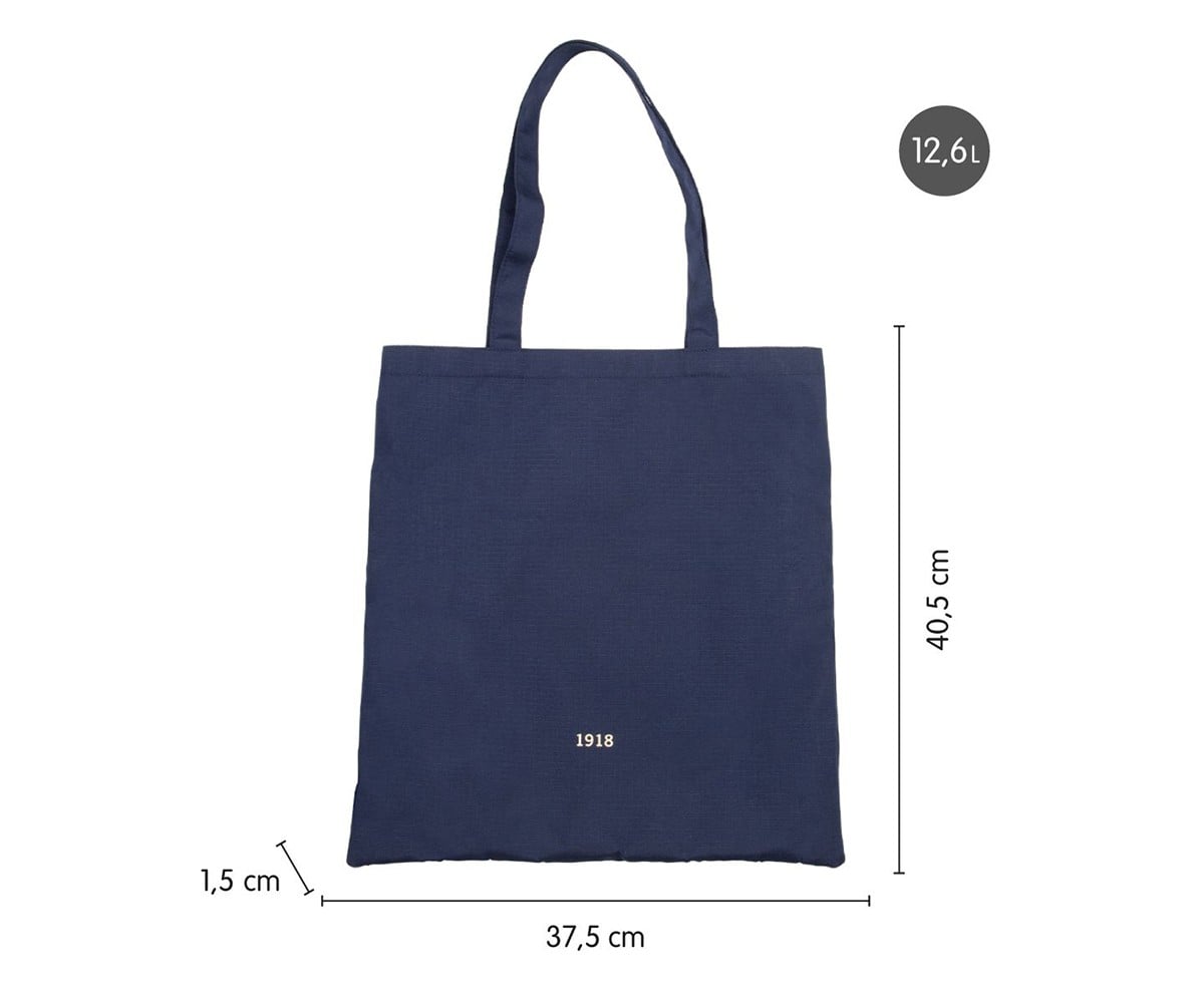 Tote Bag Blu Personalizzabile Collezione 430 Milan Since 1918