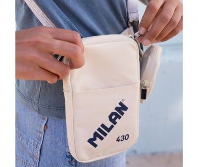 Borsa Piccola Bandoliera Beige Collezione 430 Milan Since 1918