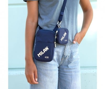 Bolsa de ombro pequena 430 Since 1918 Collection Navy Blue