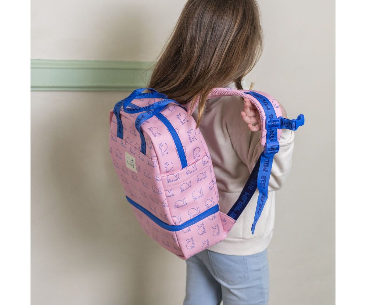 Mochila infantil com compartimento Térmico Rosa Collection 460 Since 1918