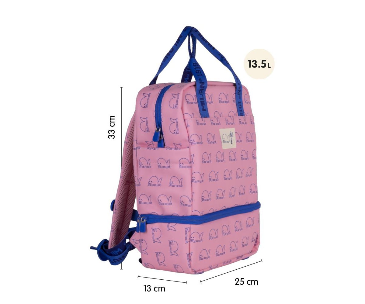 Mochila infantil com compartimento Térmico Rosa Collection 460 Since 1918