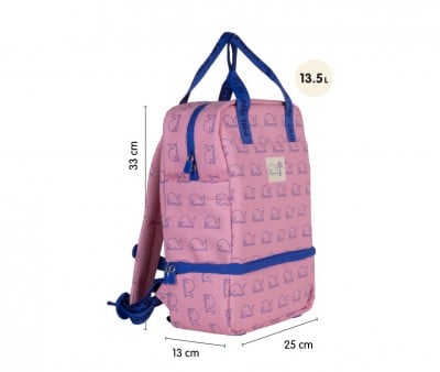 Mochila infantil com compartimento Térmico Rosa Collection 460 Since 1918