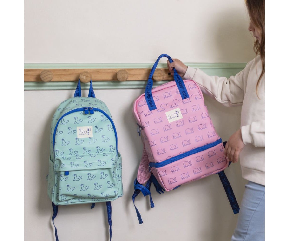 Mochila infantil com compartimento Térmico Rosa Collection 460 Since 1918