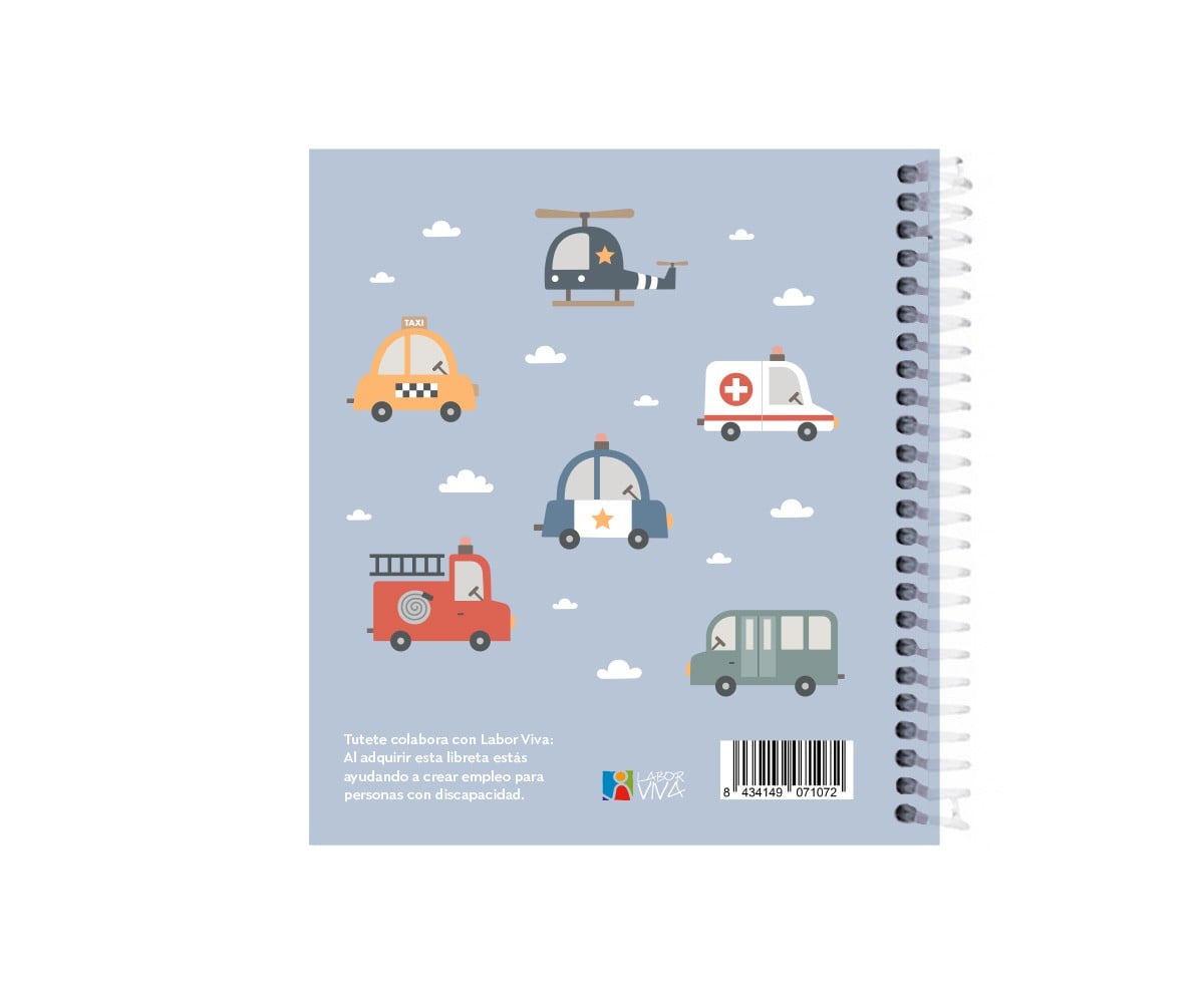 Pequeña Agenda Guardería Personalizable City Cars