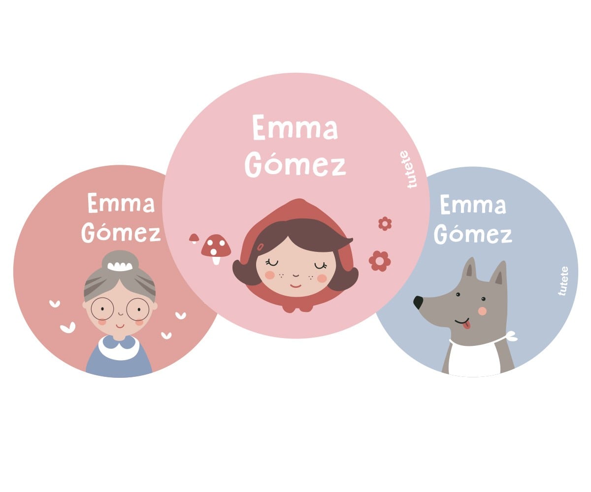 Pack de 3 Badges Personnalisés Little Red
