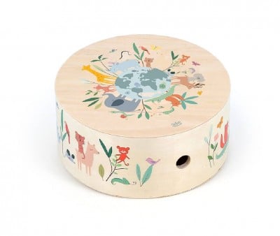 Cajon in Legno Animali del Mondo