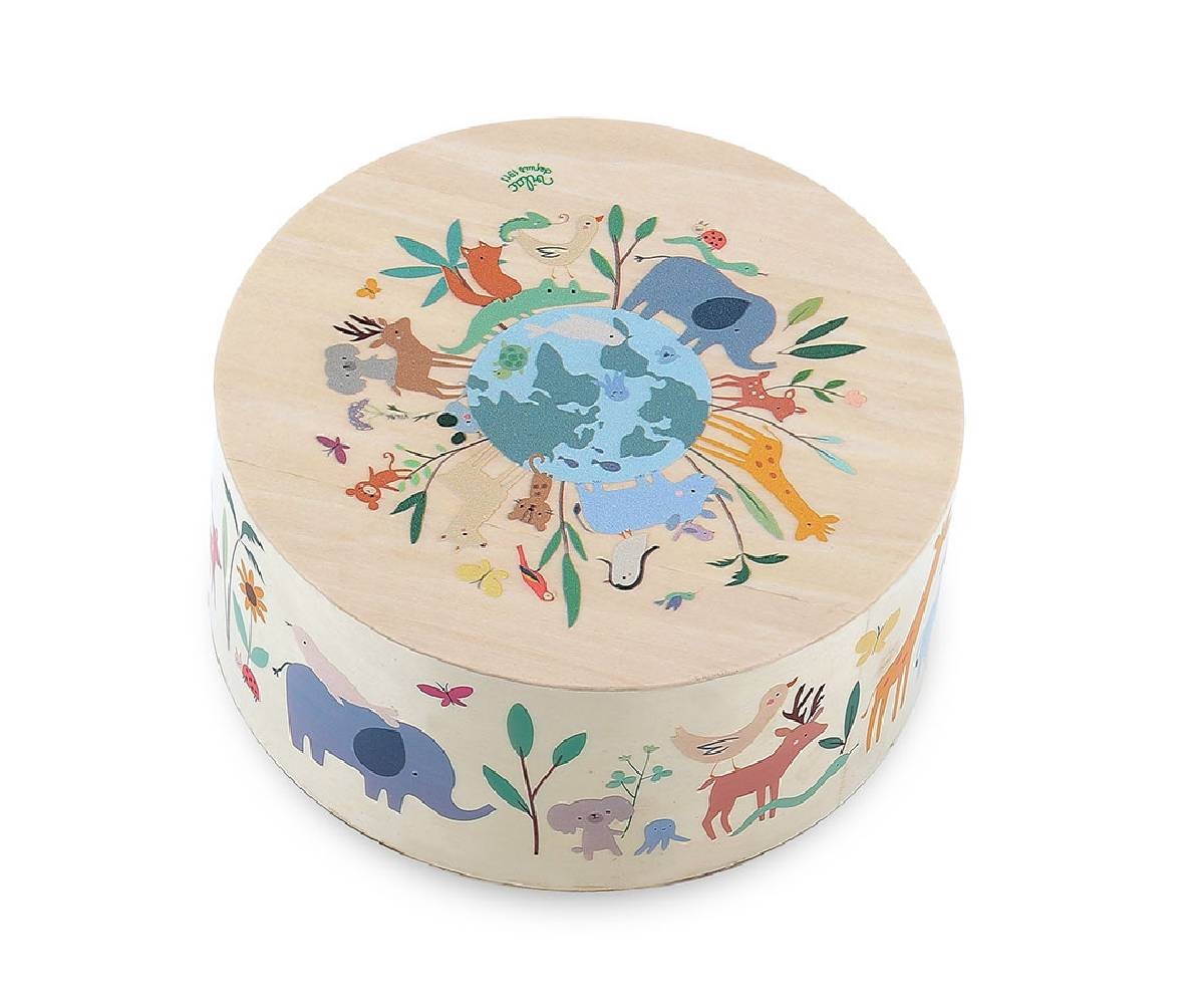 Cajon in Legno Animali del Mondo