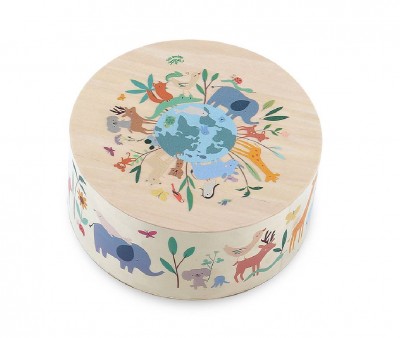 Cajon in Legno Animali del Mondo