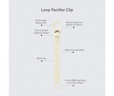 BIBS Pacifier Loop Clip Peri