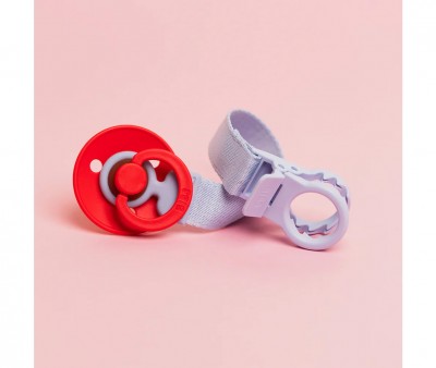 BIBS Pacifier Loop Clip Dusty Blue