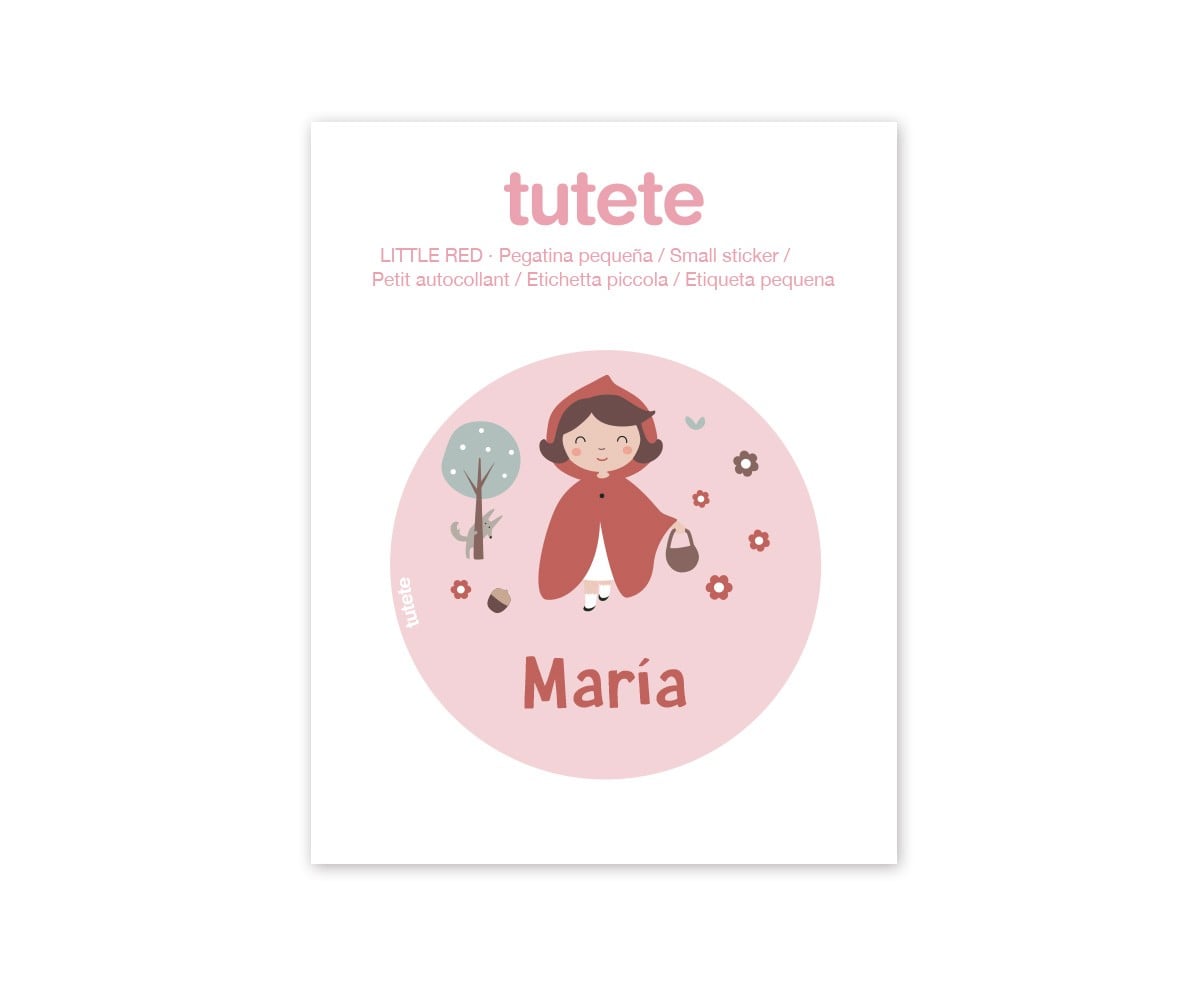 Etiqueta Pequena Little Red 
para garrafas e lancheiras