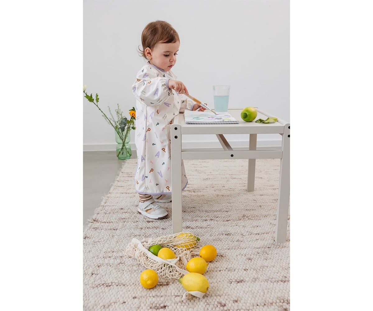 Blouse de Peinture Scolaire Happy Fruits Pastel Lilac