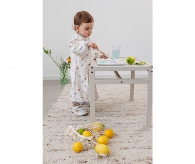 Blouse de Peinture Scolaire Happy Fruits Pastel Lilac