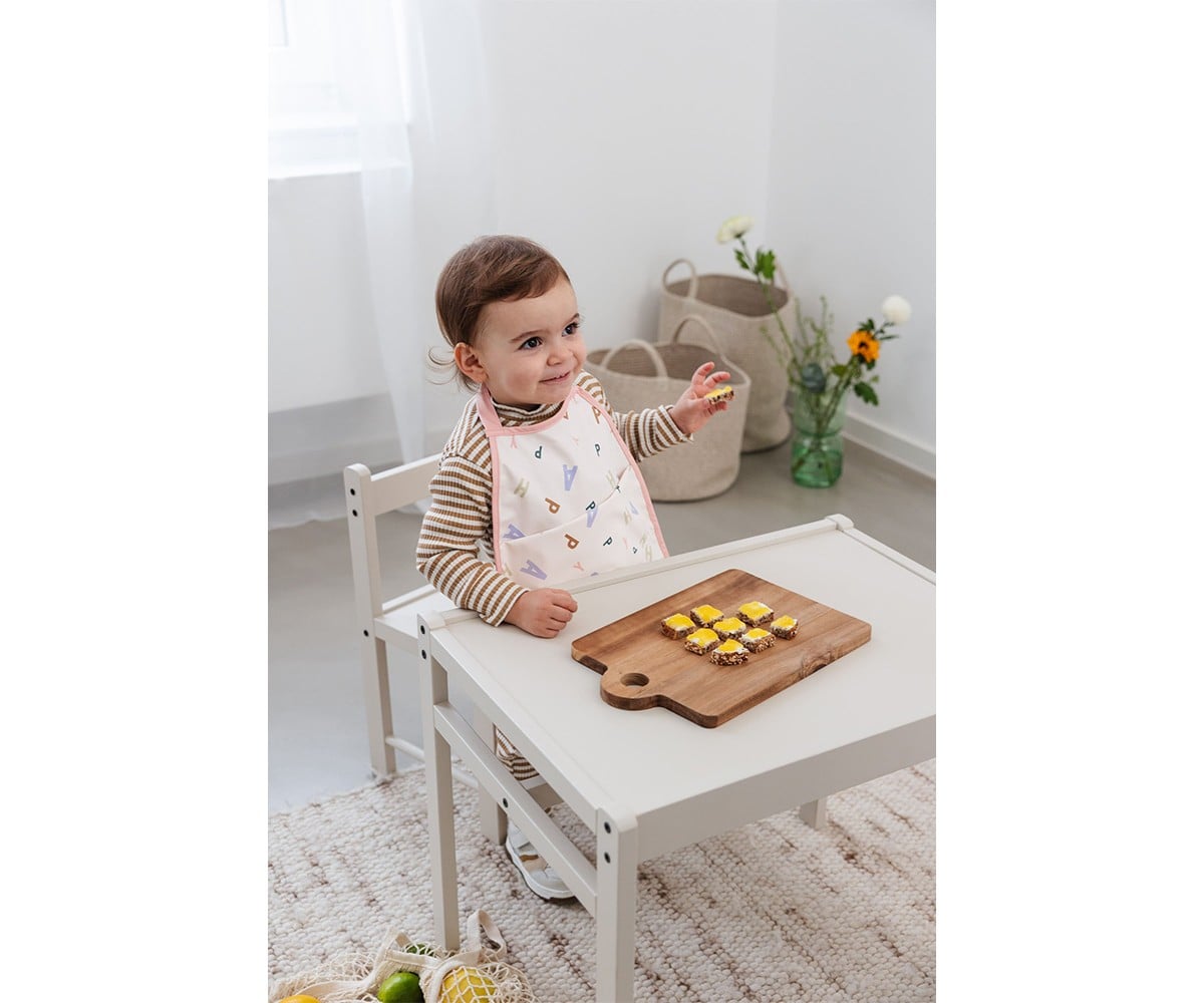 Bavoir Imperméable XL Happy Fruits Peach