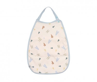 Babete impermeável Extra Grande Happy Fruits Light Blue