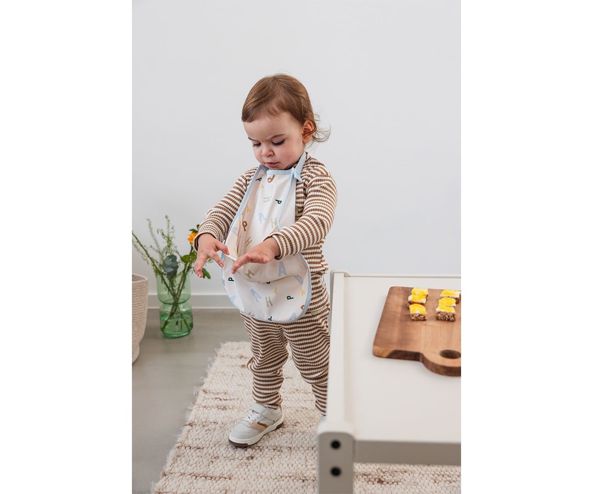 Bavoir Imperméable XL Happy Fruits Light Blue