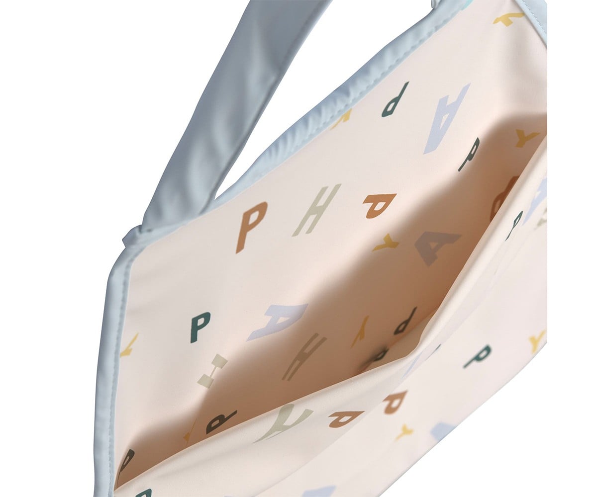 Bavoir Imperméable XL Happy Fruits Light Blue