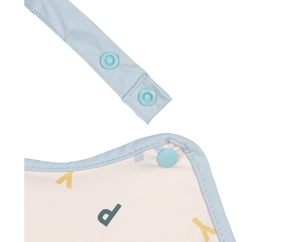 Bavoir Imperméable XL Happy Fruits Light Blue