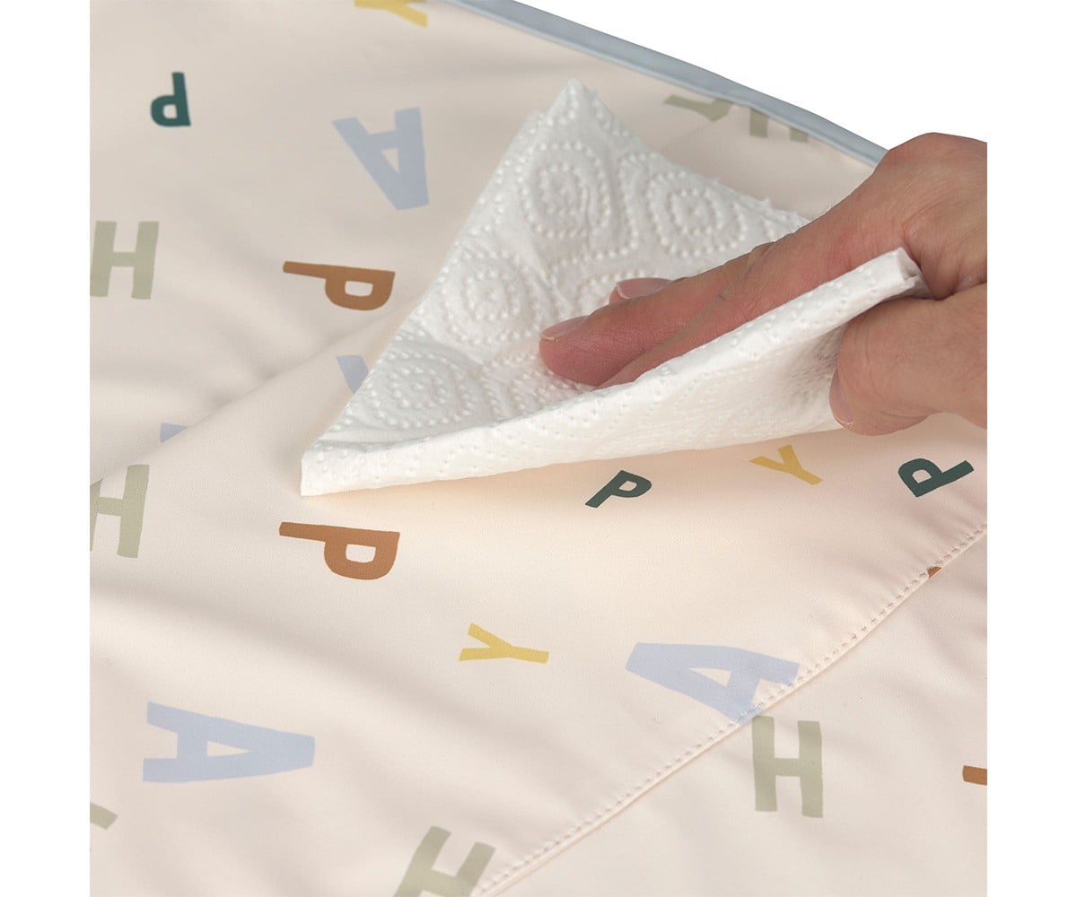 Bavoir Imperméable XL Happy Fruits Light Blue