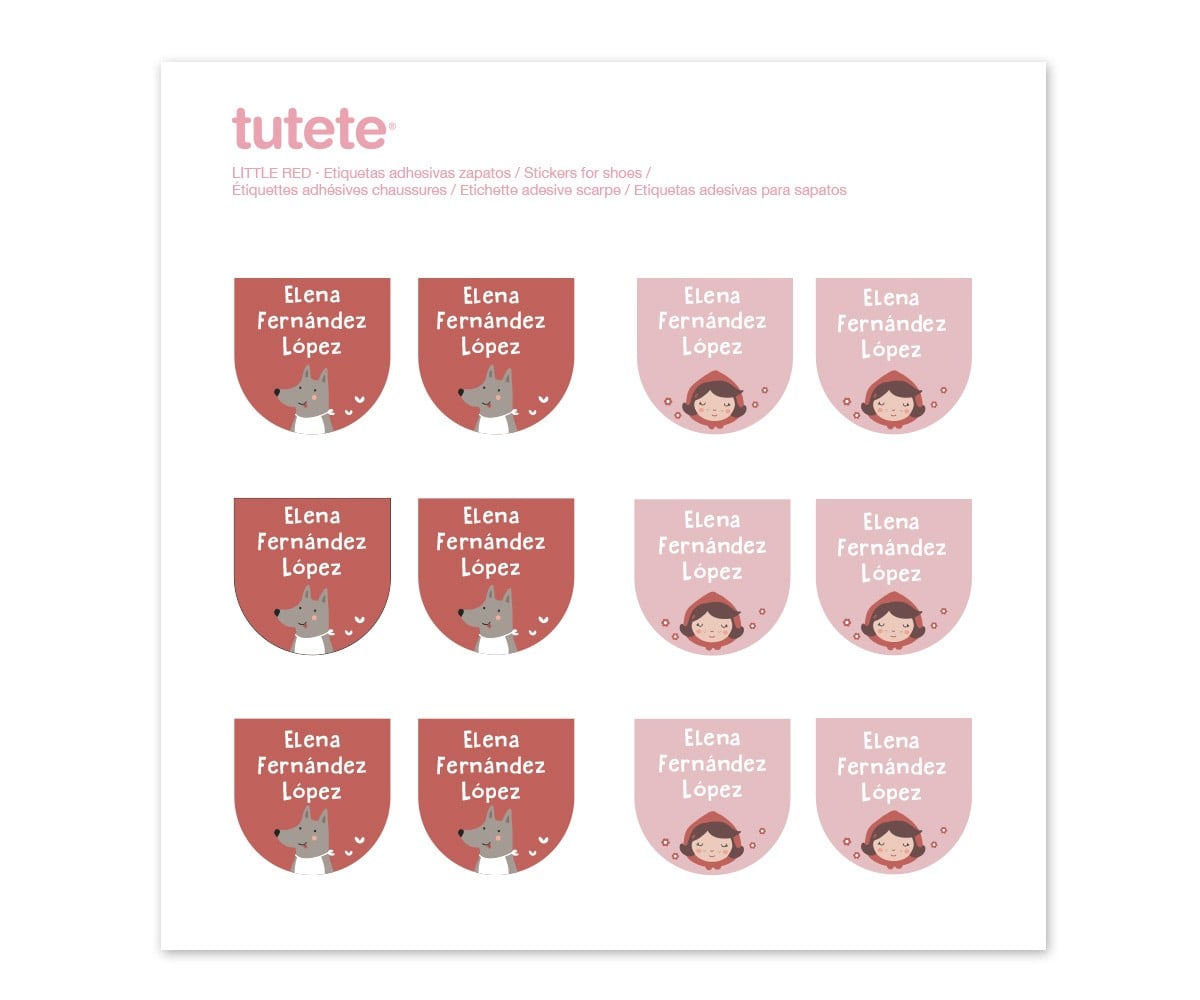 12 Autocollants pour Chaussures Little Red