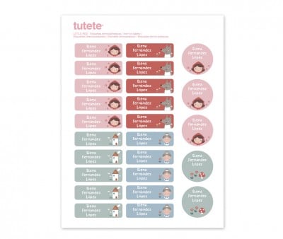 25 Etiquetas para Ropa Little Red