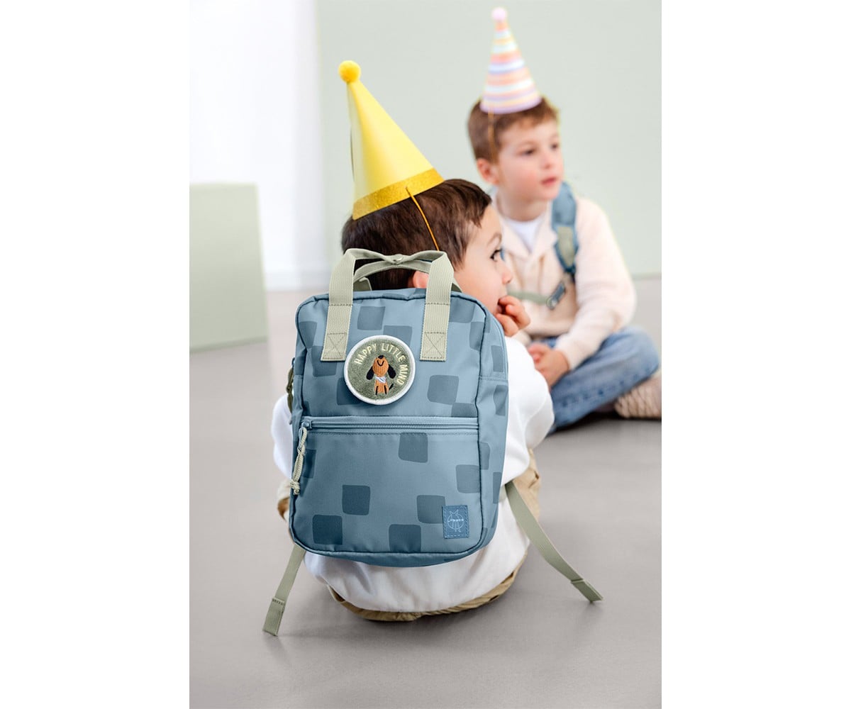 Sac à Dos Square Pattern Party Blue/Green Personnalisable