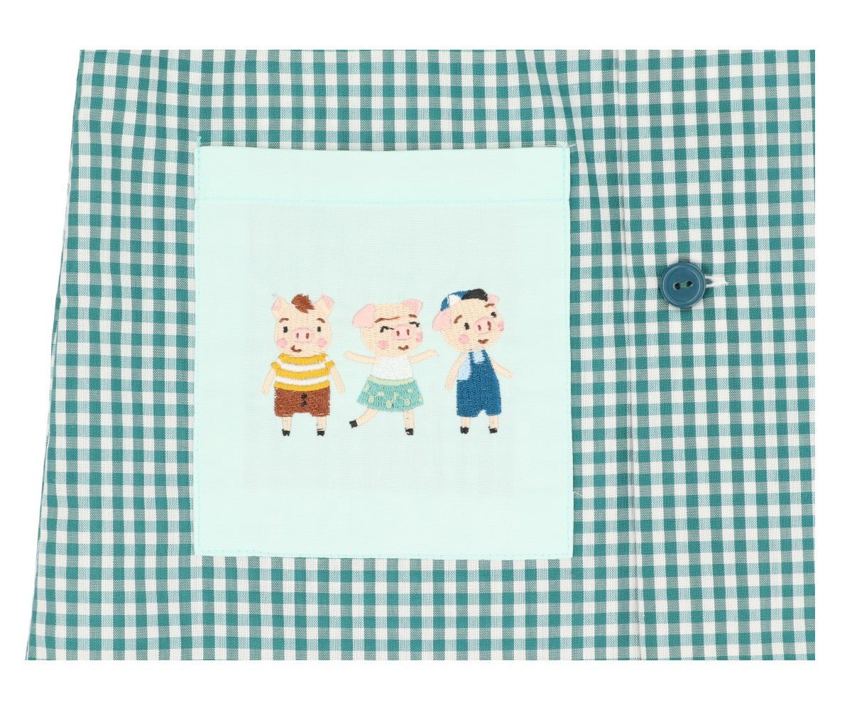 Grembiulino Seber Bottoni The Three Little Pigs Personalizzabile
