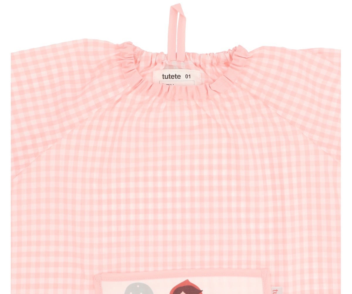 Grembiulino Vichy Personalizzato Tasca Centrale Little Red