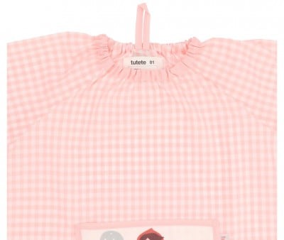 Grembiulino Vichy Personalizzato Tasca Centrale Little Red
