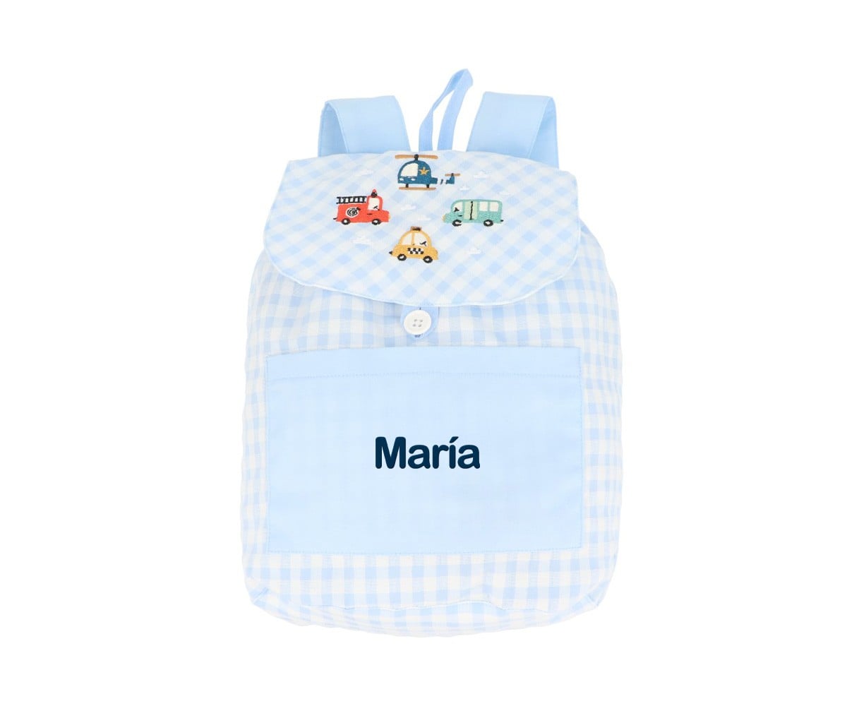 Petit Sac à Dos Vichy City Cars Personnalisable