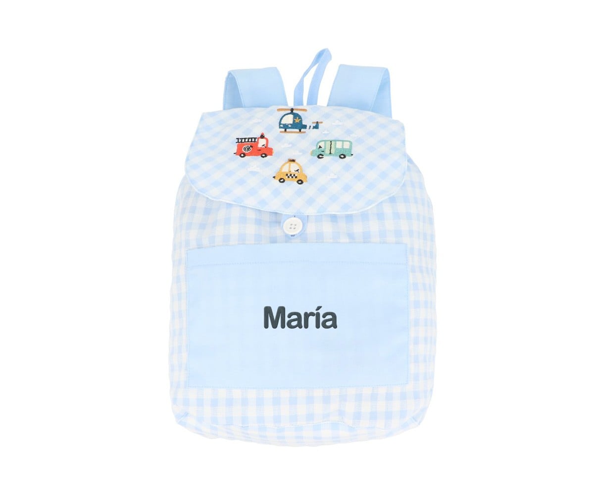Petit Sac à Dos Vichy City Cars Personnalisable