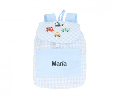 Petit Sac à Dos Vichy City Cars Personnalisable