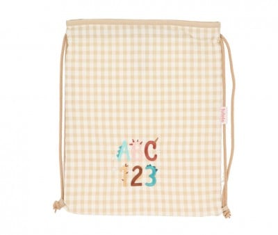 Mochila Saco Vichy Funny Letters Personalizable
