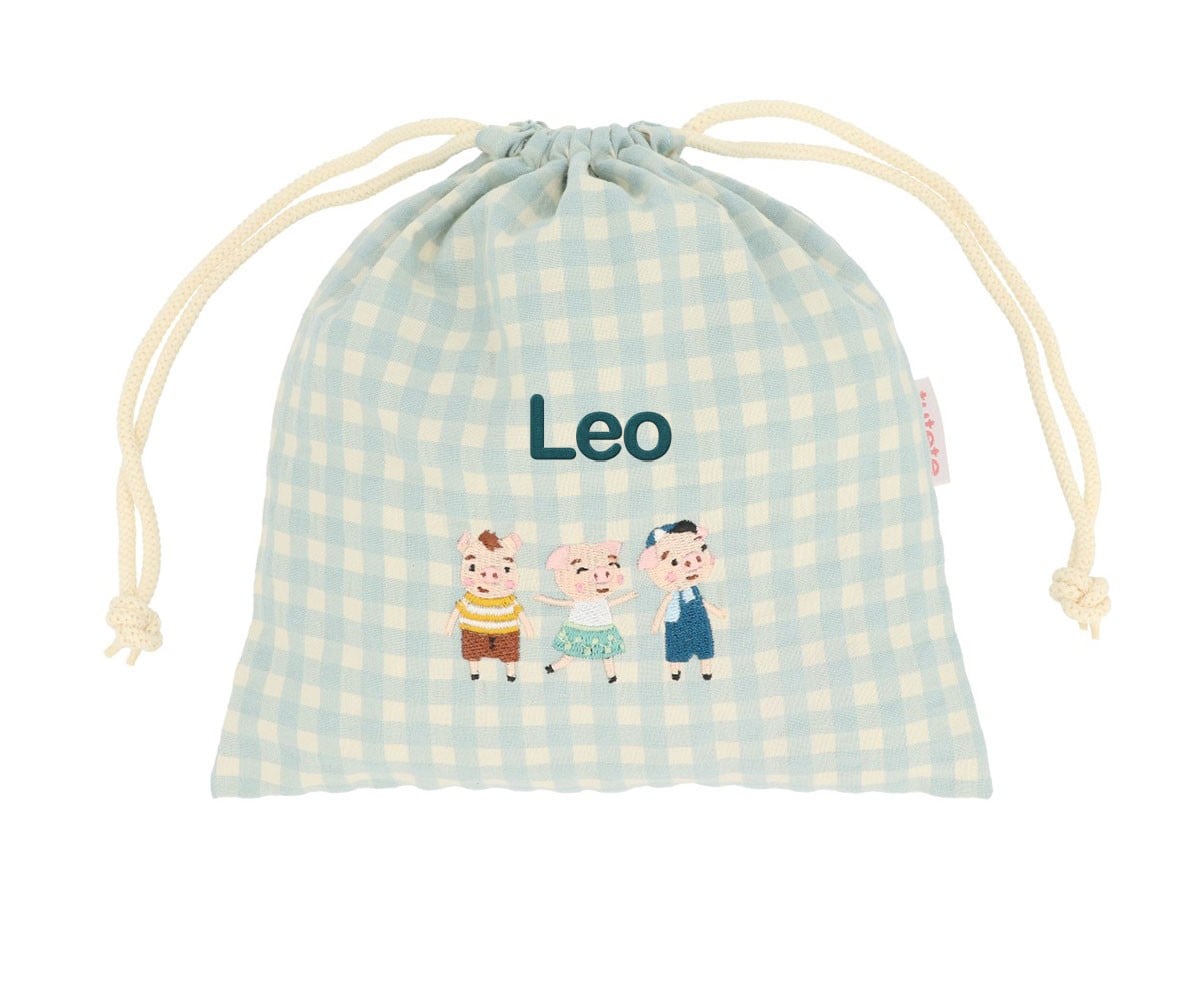 Bolsa Merienda Vichy The Three Little Pigs Personalizable