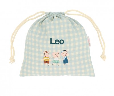 Bolsa Merienda Vichy The Three Little Pigs Personalizable