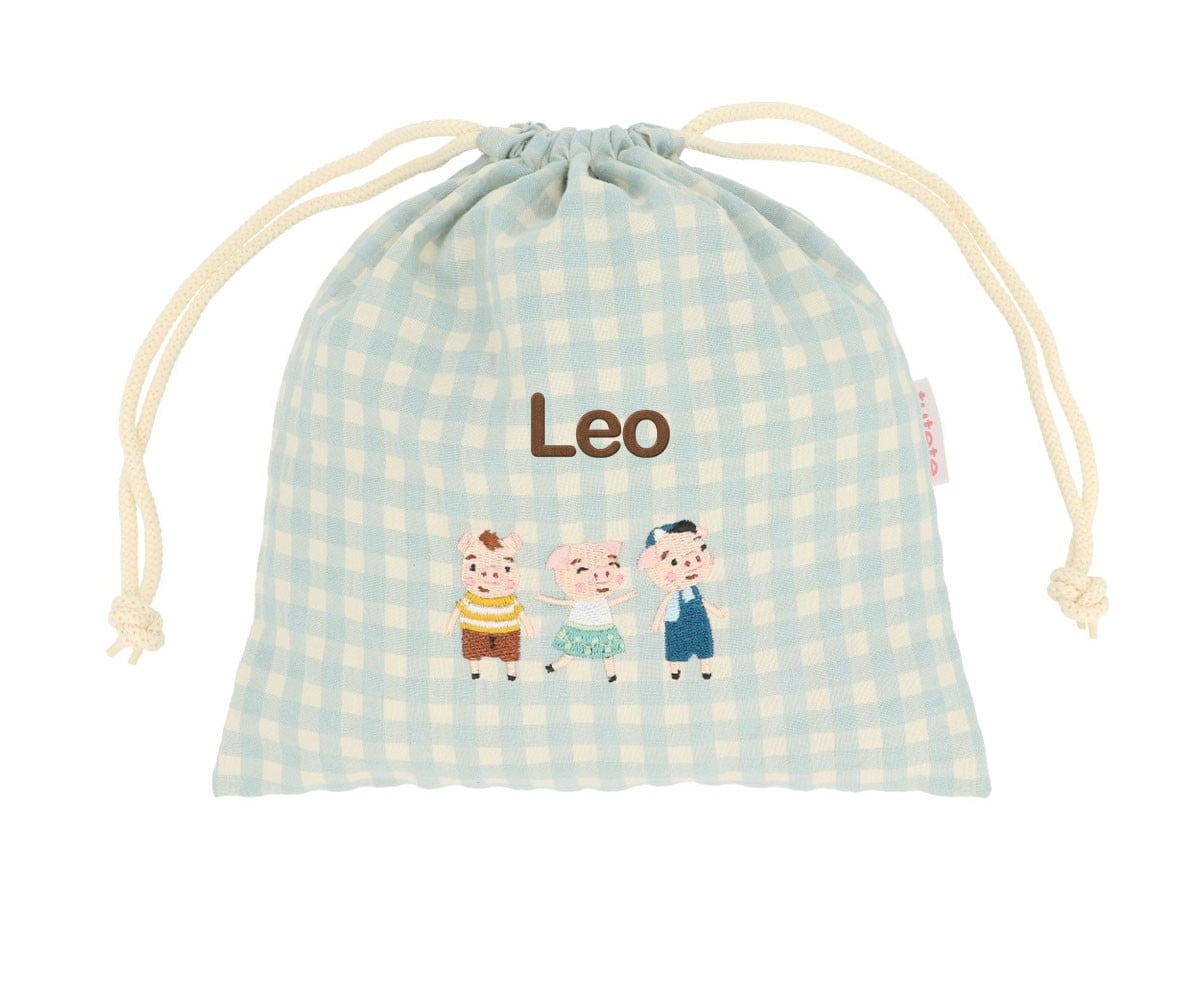 Bolsa Merienda Vichy The Three Little Pigs Personalizable