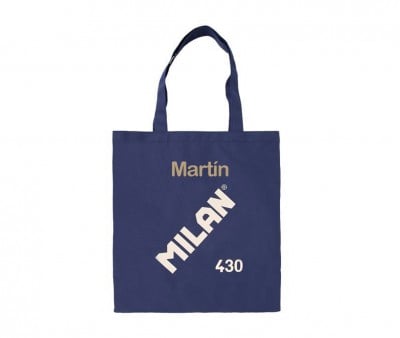 Tote Bag Blu Personalizzabile Collezione 430 Milan Since 1918