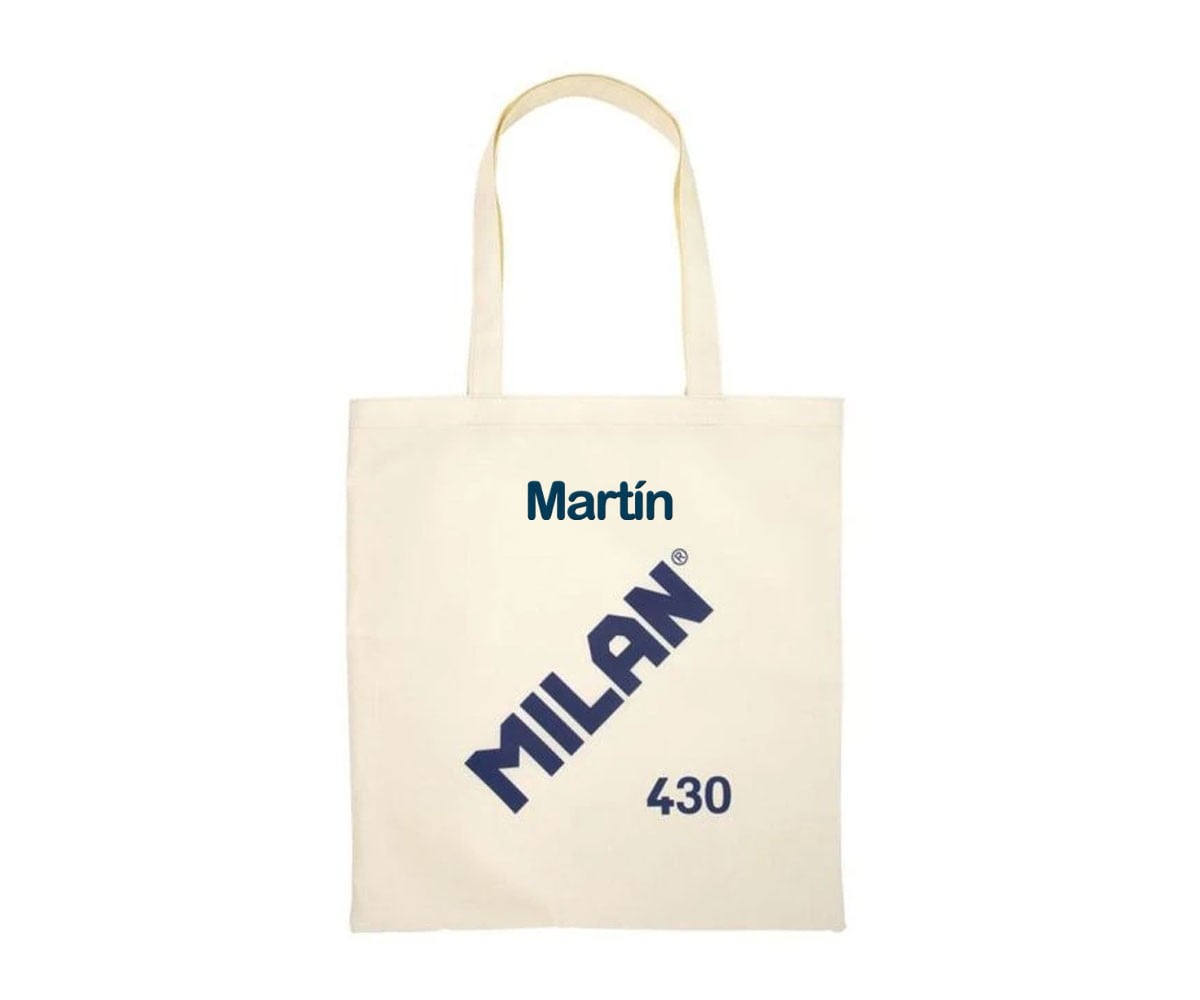 Tote Bag Beige Personalizzabile Collezione 430 Milan Since 1918
