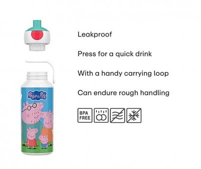 Gourde Campus Pop-Up Peppa Pig 400 ml