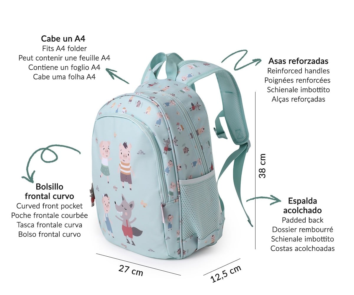 Medium Sized Backpack The Three Little Pigs