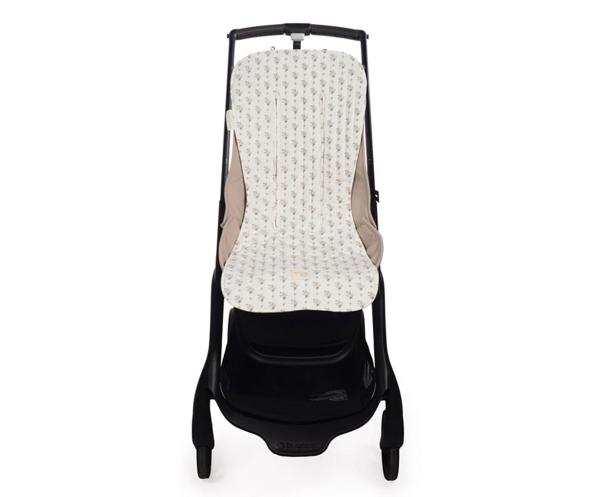 Stroller Seat Cushion Hearts Poppy Cinnamon