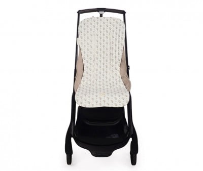 Stroller Seat Cushion Hearts Poppy Cinnamon