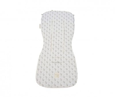Stroller Seat Cushion Hearts Poppy Cinnamon