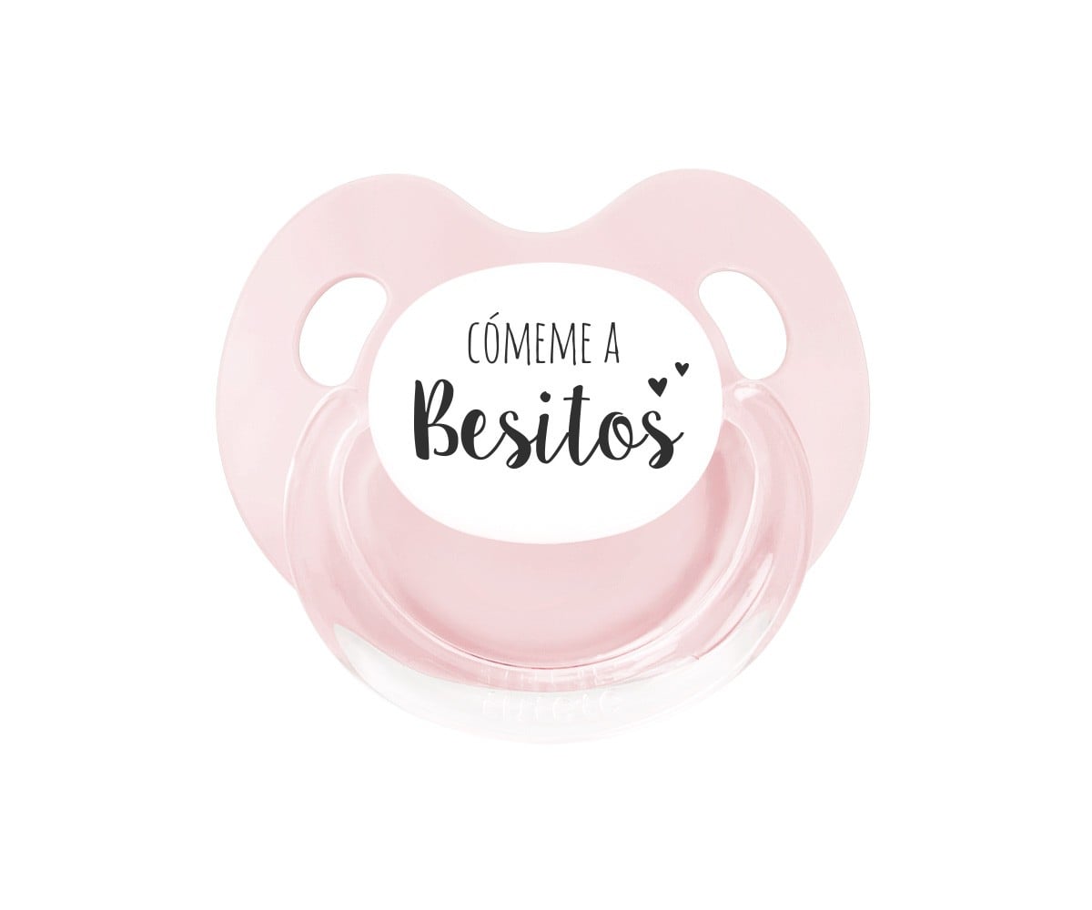 Chupete Retro Rosa Cómeme a Besitos