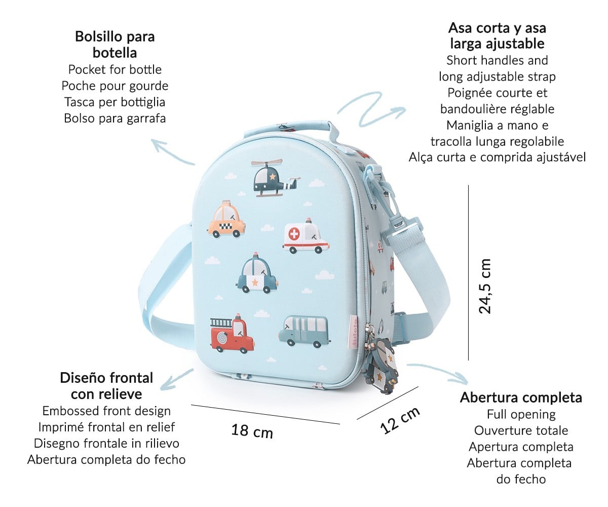 3D Insulated Snack Bag City Cars