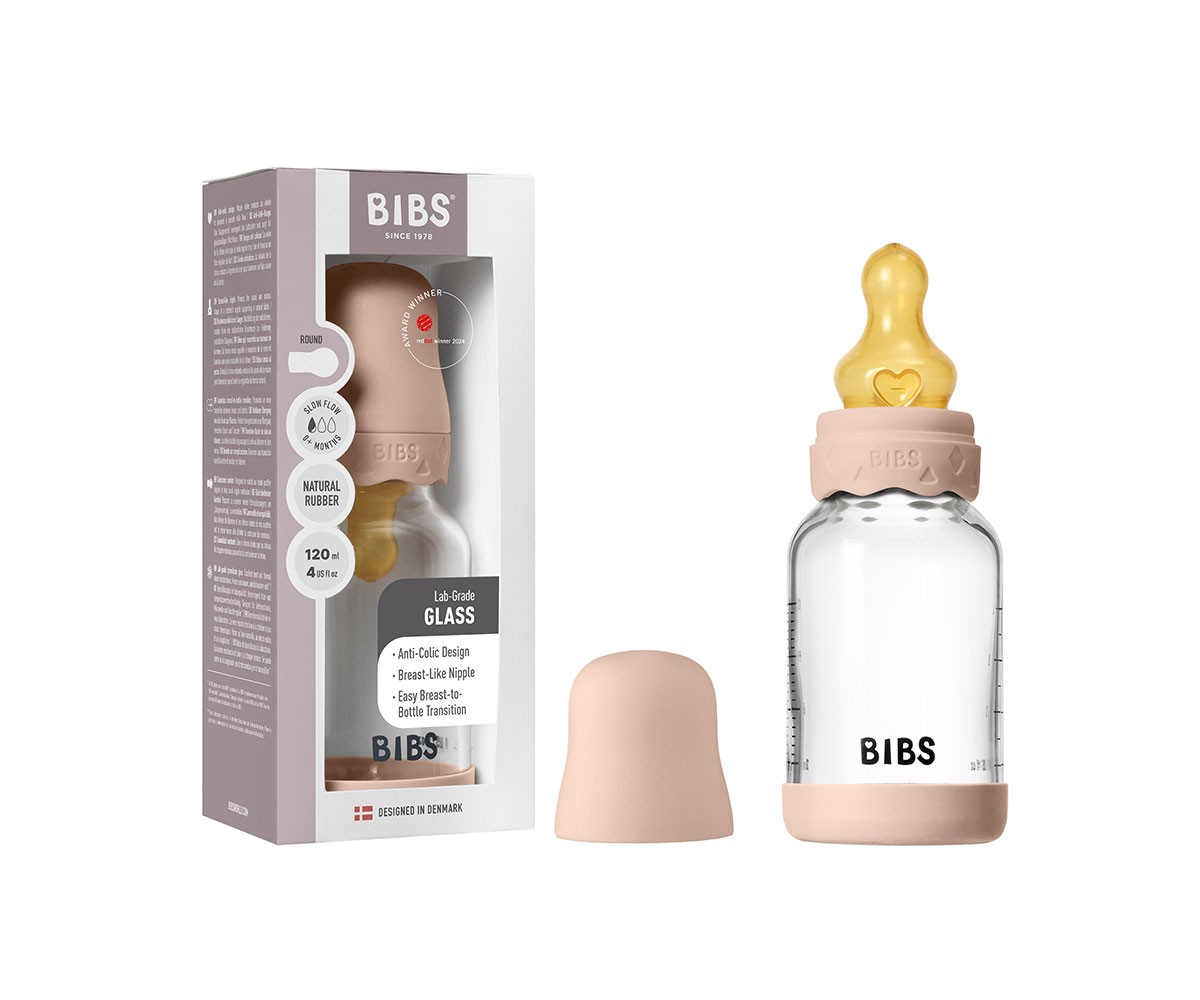 Biberón Cristal BIBS Boheme Blush 120ml