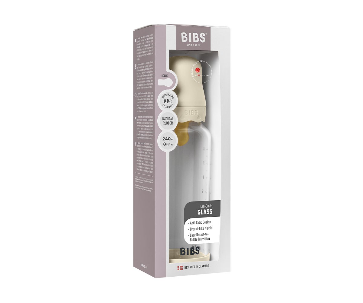 Biberon Vetro BIBS Boheme Ivory 240ml