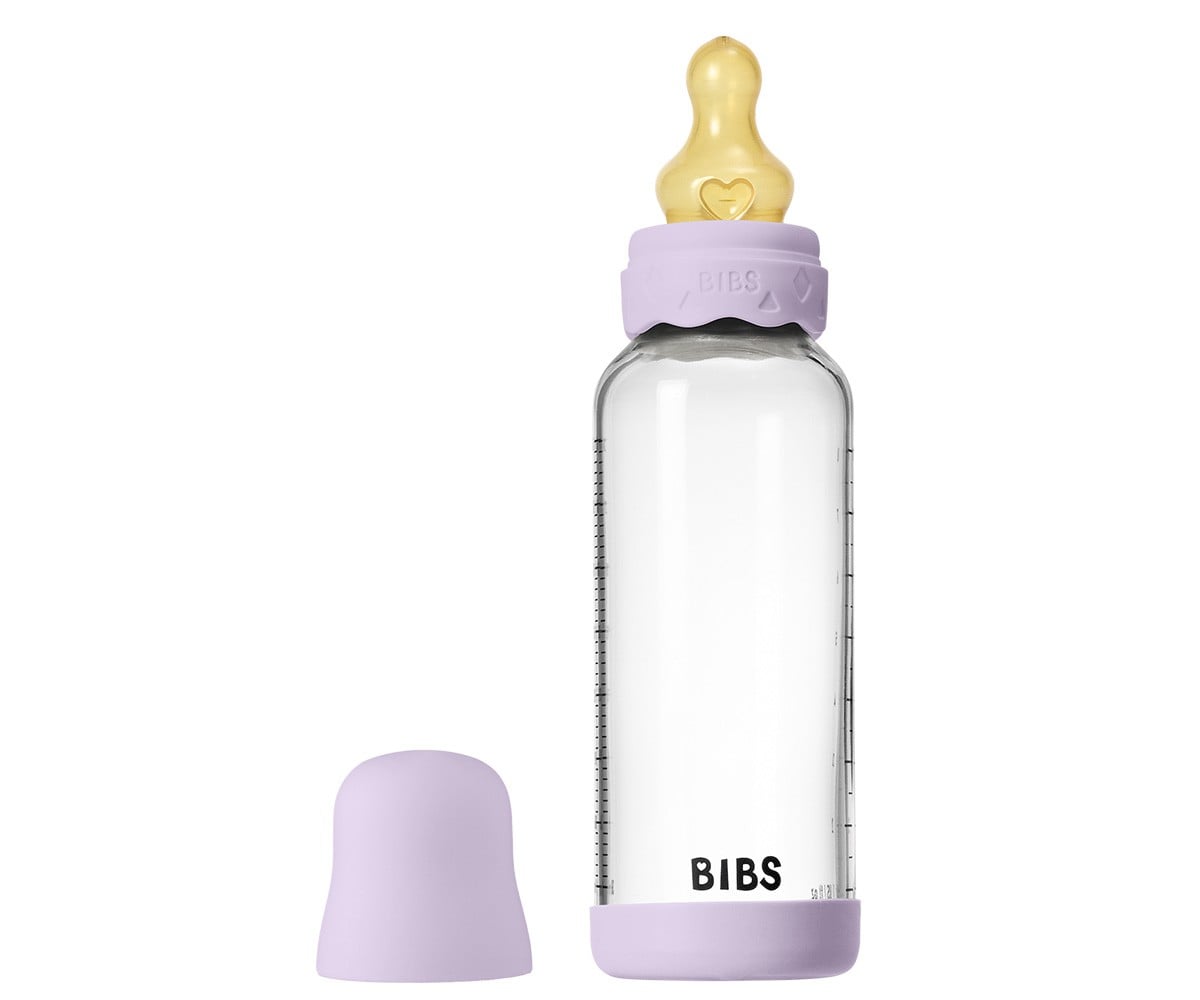 Biberón Cristal BIBS Boheme Violeta Sky 240ml