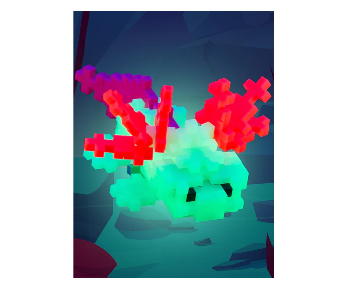 Tube Axolotl Brille dans le Noir 100 Pièces
