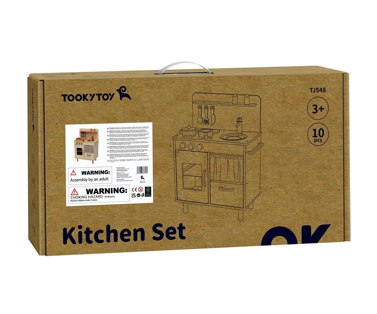 Cucina in Legno con Accessori Beige
